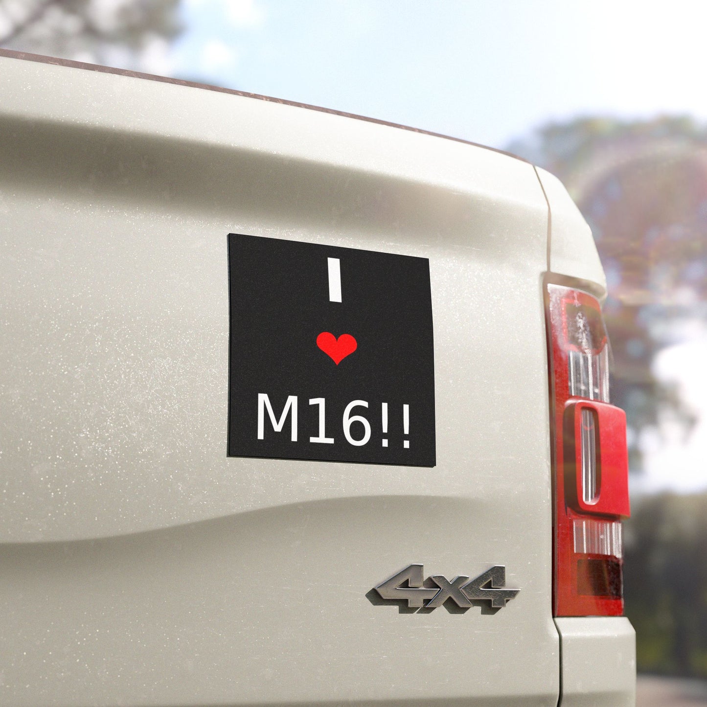 I ❤️ M16 Car Magnet
